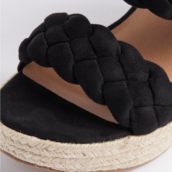 Braided espadrille platform wedge, size 13 WW - Picture 2 of 7